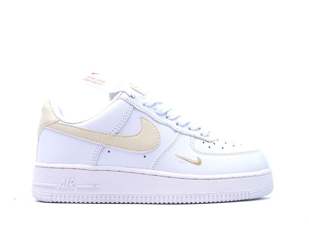 asos nike air force gold and white